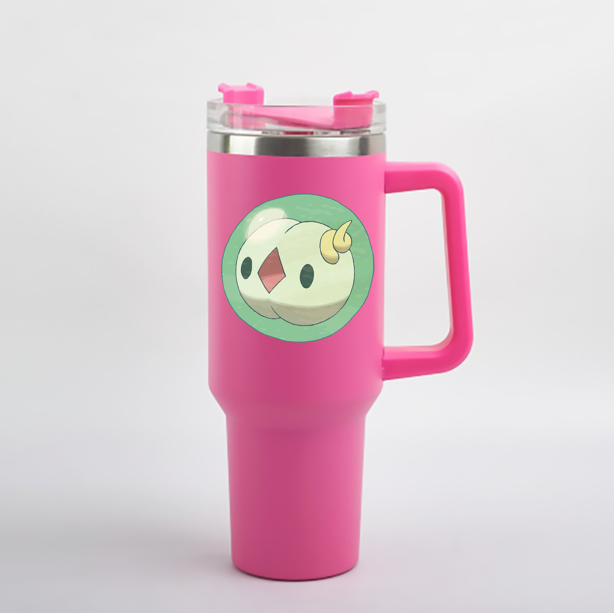 （画像用） ポケットモンスター Pokémon 1200mL車用タンブラー - クリスタルステッカー（プラスチックストロー付き）